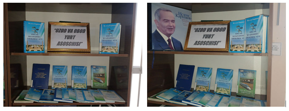 "Ozod va obod vatan asoschisi" nomli kitoblar ko'rgazmasi